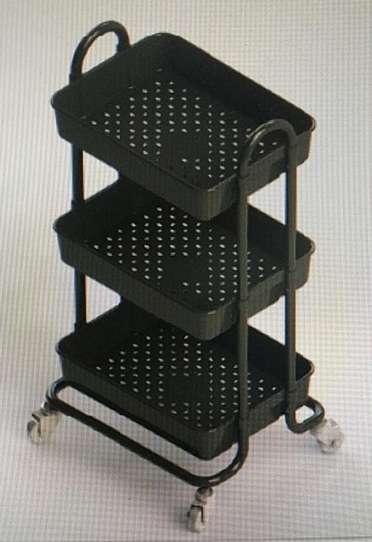 Trolley 3 Tier Black 7000006
