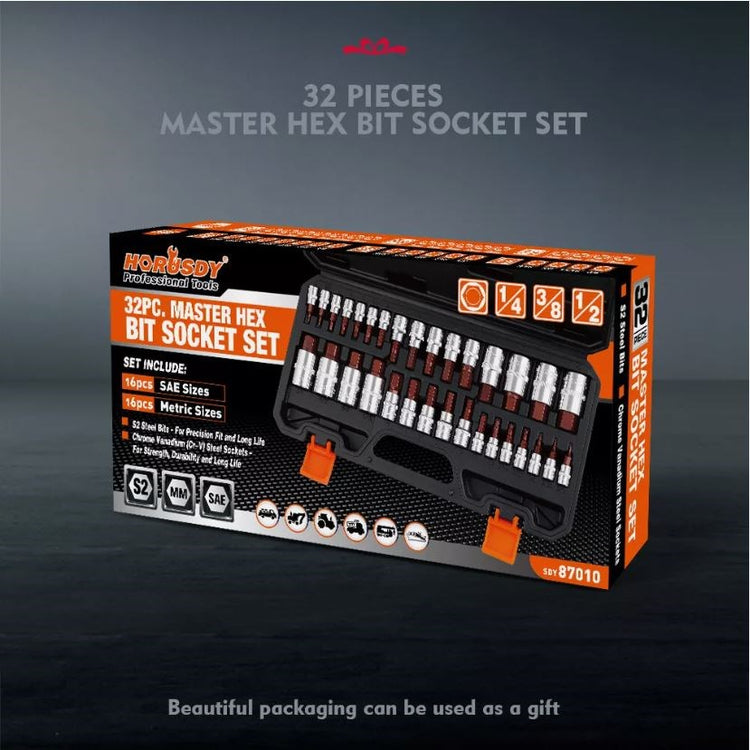 32pc Hex Bit Socket Set 87010
