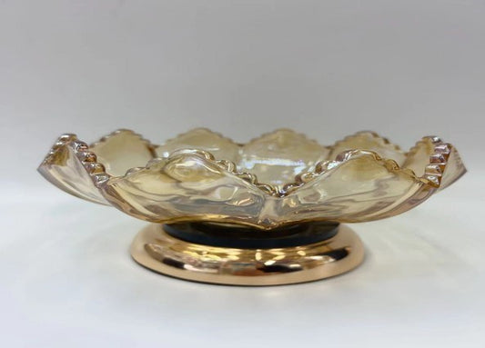 Cupcake Stand Glass Two Tier Gold AAA-21