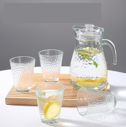 Glass Jug & 4 Cup Set ALWY-5