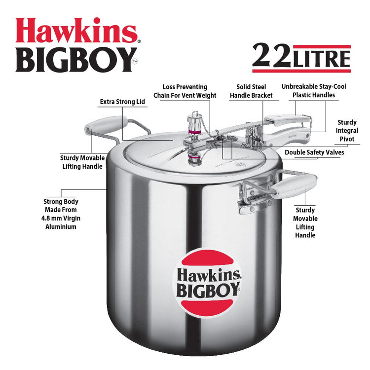 Aluminium Pressure Cooker 22L BB22