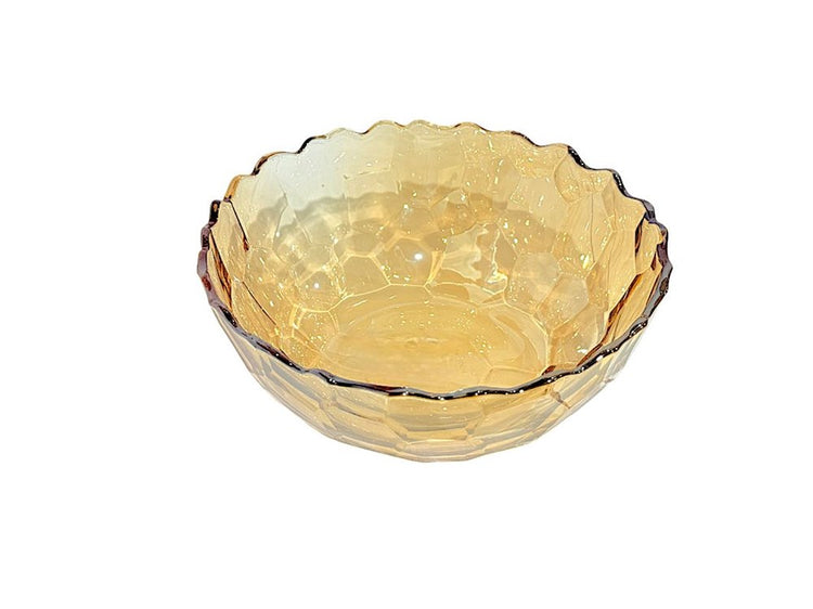 Glass Serving Bowl Gold BJZ324-3