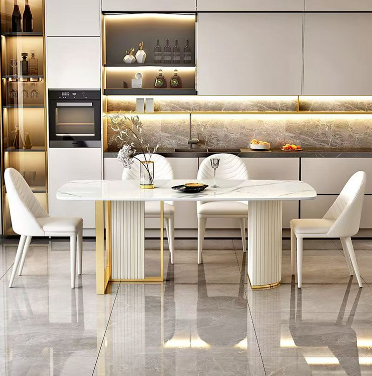 Aria Stone Oval Dining Set – BY-#707