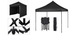 Black Gazebo Steel 2.5m x 2.5m Heavy Duty 3 Side Walls, Outdoor Pop-Up Shelter & Weather Resistant on a white background