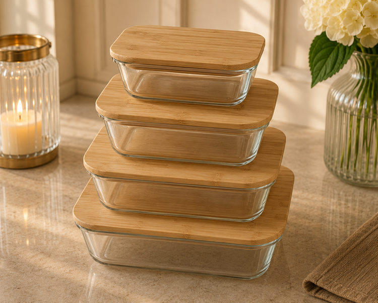 Glass Food Container 4pc CFX-1234