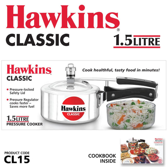 Aluminium Classic Pressure Cooker 1.5L CL15