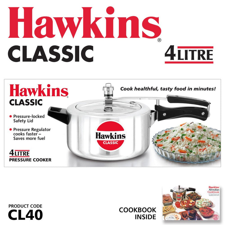 Aluminium Classic Pressure Cooker 4L CL40