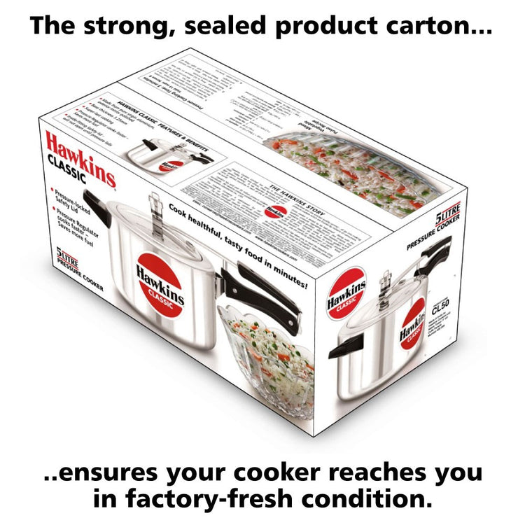 Aluminium Classic Pressure Cooker 5L CL50