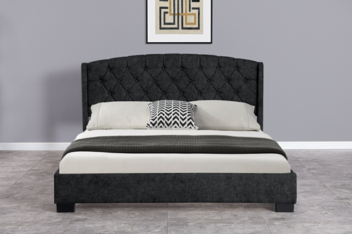 King Single Bed 107 x 203cm Charcoal 4022-3