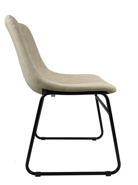 Modern Padded Dining Chair with Metal Frame & Sled Base | UT-C8501