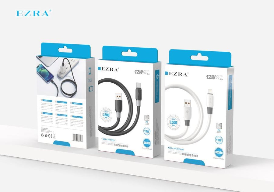 Ezra 12W USB-A to Lightning Charging Cable 1.5M | DC360