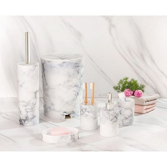 Round Marble Bathroom 6pc Set 190200