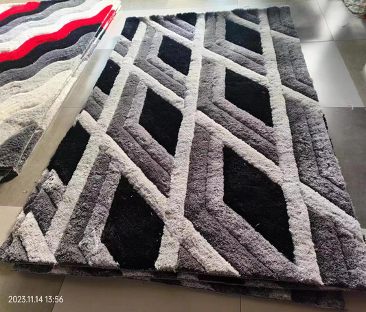 Shaggy Rug Soft Texture Gray 2m x 3m
