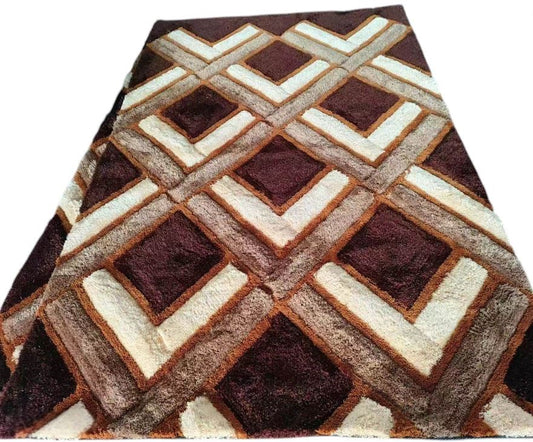 Shaggy Rug Soft Texture Brown 2m x 3m