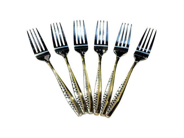 Fork Gold & Silver 6pc 580-2