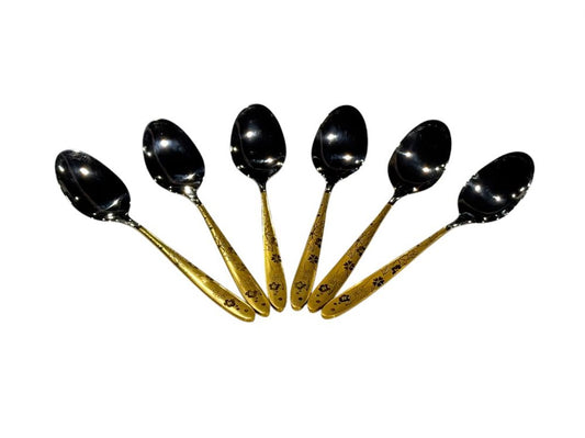 Tea Spoon Silver & Gold 6pc
