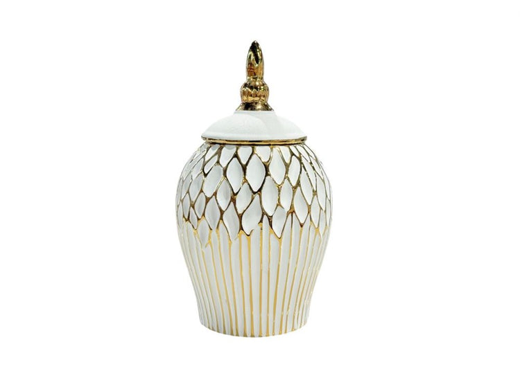 Vase White & Gold XL021 DD16009