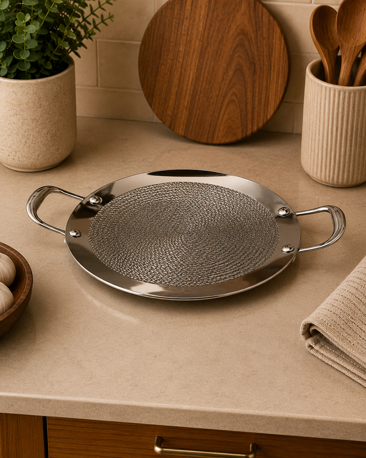 S/S Tawa Griddle Pan 32cm