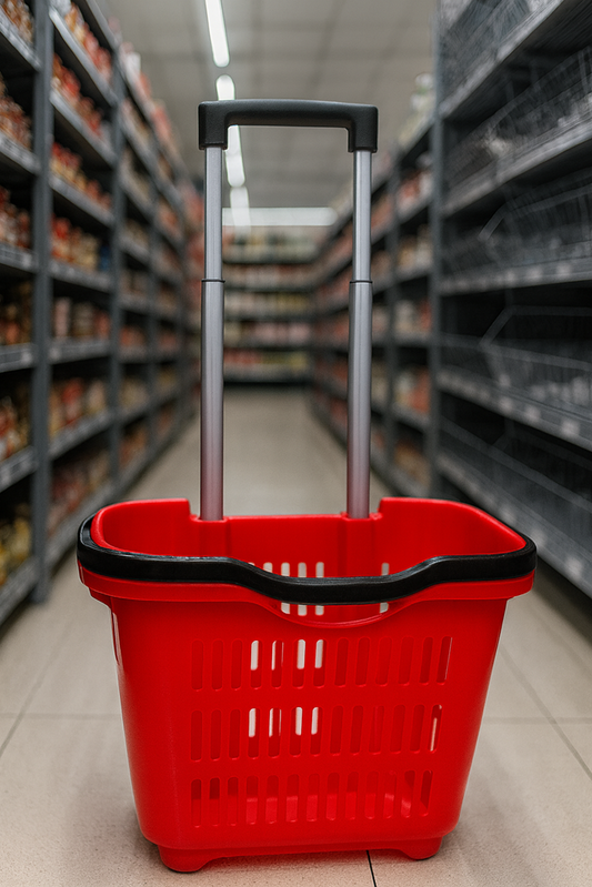 Red Shopping Trolley Basket