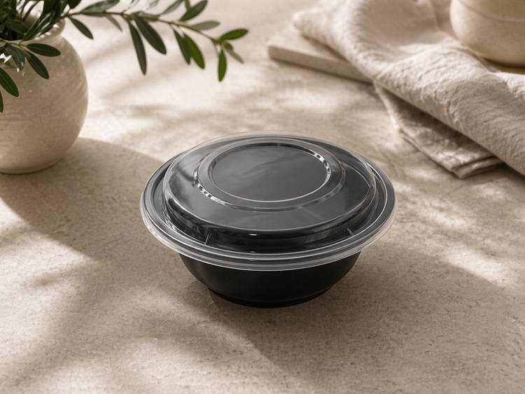 Disposable Bowl with Lid 450mL 50pc