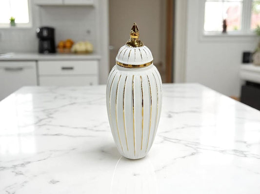 Vase White & Gold XL033 DD16014