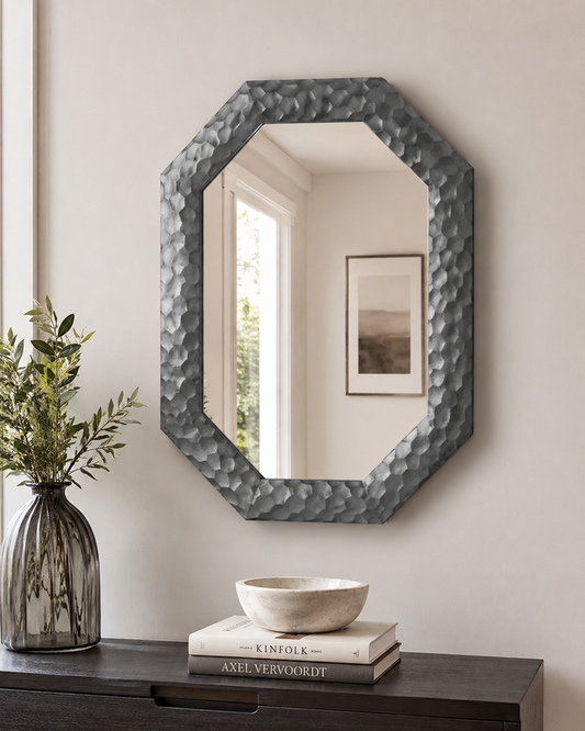 Octagonal Wall Mirror 54 x 76cm