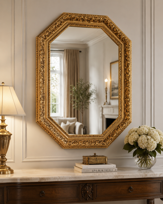 Octagonal Wall Mirror 70 x 100cm