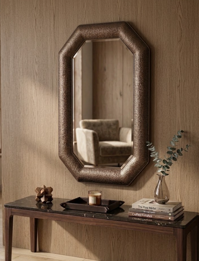 Octagon Wall Mirror 50 x 100cm