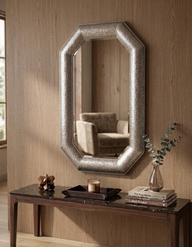 Octagon Wall Mirror 50 x 100cm