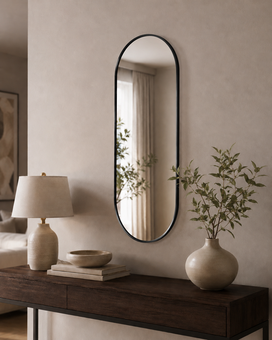 Oval Wall Mirror 40 x 80cm