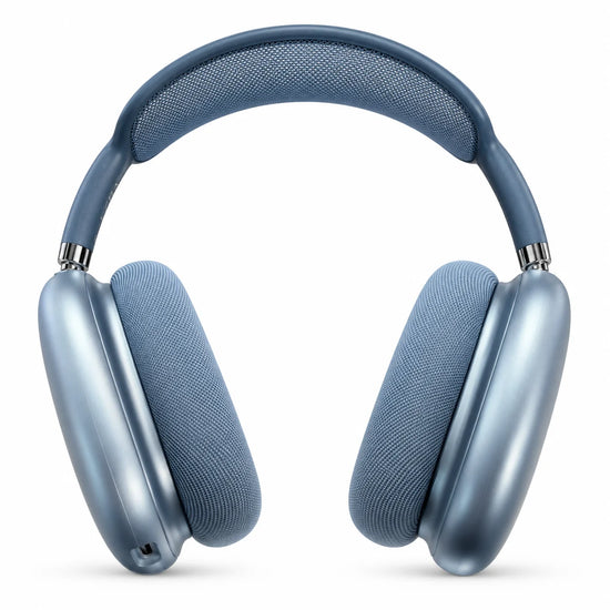 BW97 Bluetooth 5.4 wireless over-ear headphones with pure bass stereo sound, adjustable headband, soft padded fabric ear cushions and built-in microphone, available in assorted colours.