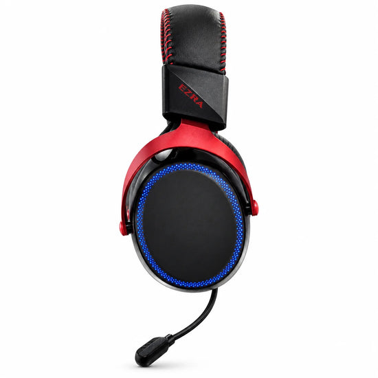 BW105 2.4GHz wireless over-ear gaming headset with RGB lighting, stereo sound, adjustable padded headband, soft ear cushions and boom microphone, assorted colours.