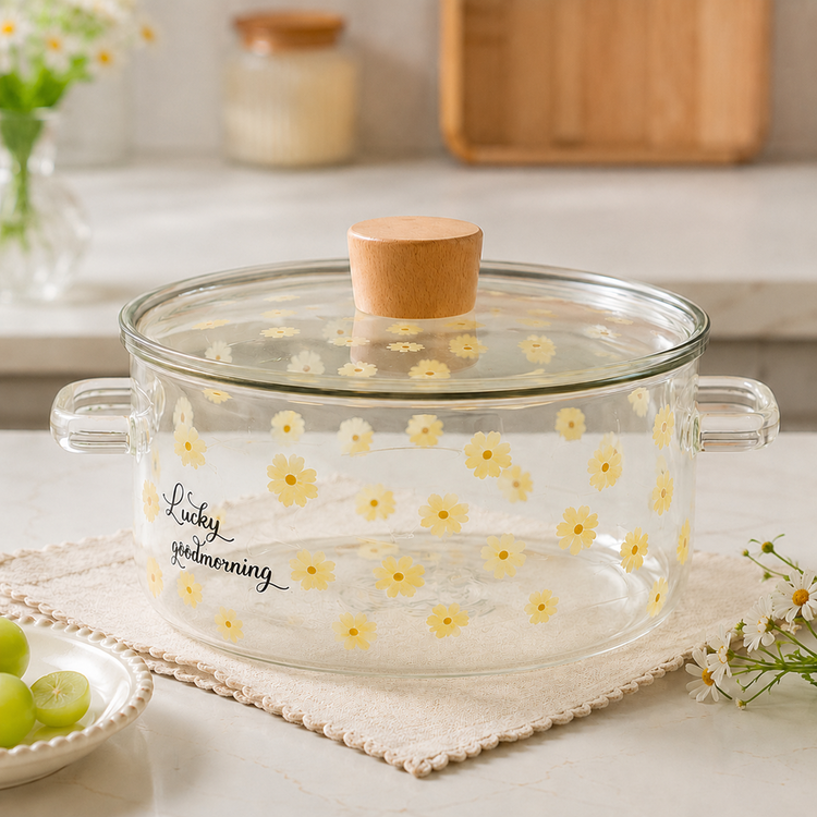 Glass Casserole Pot 1.8L