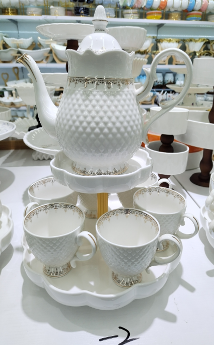 Tea Pot & Cup 8pc Set