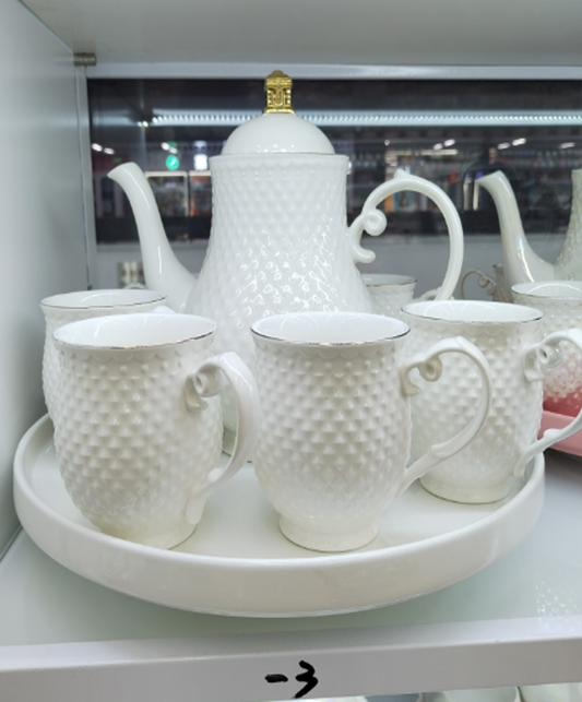 Tea Pot & Cup 8pc Set
