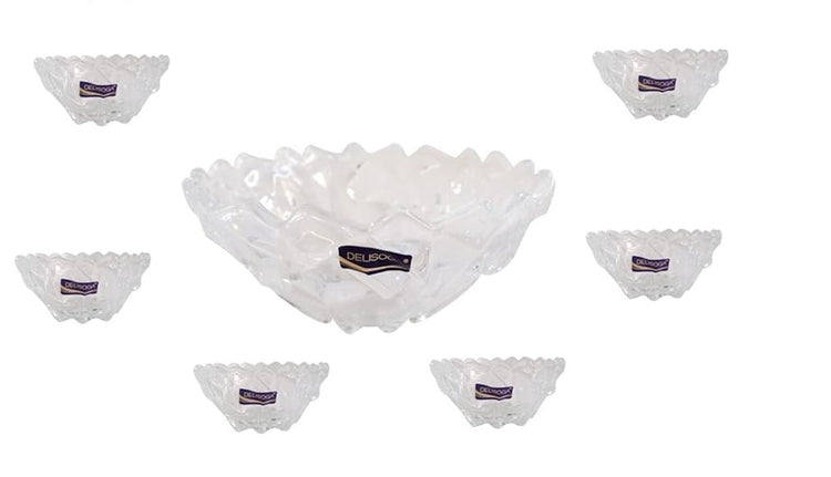 7pc Glass Bowl Set 7041-2+7041-4