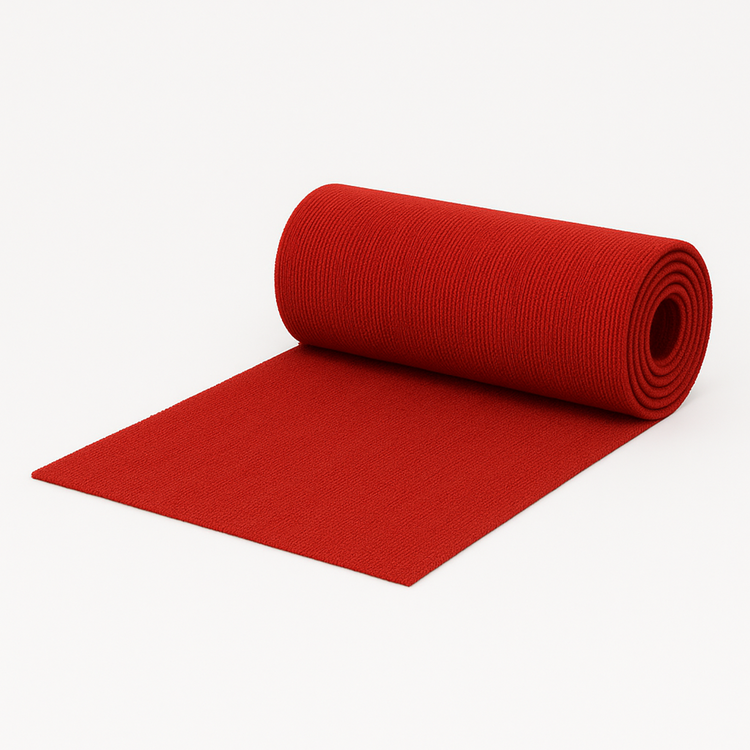 Non Slip Red Carpet Runner 1m x 15m