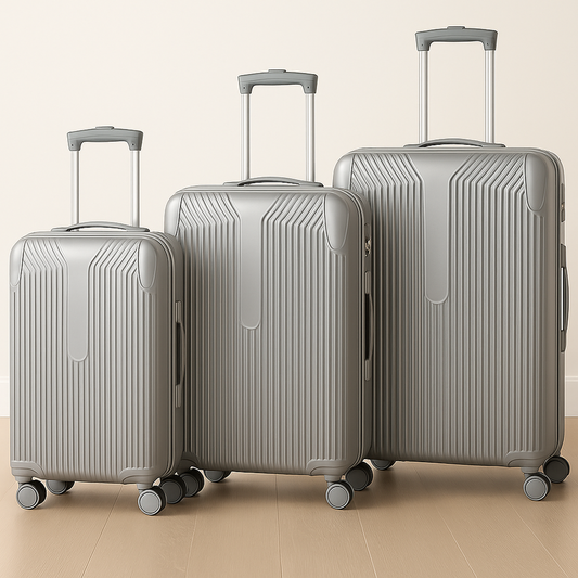 Suitcase Set 3pc Silver JM2401