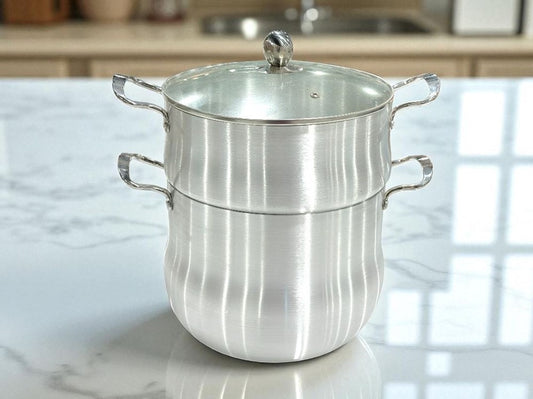 Aluminium Competent Steamer 2pc 22cm Pot WN076