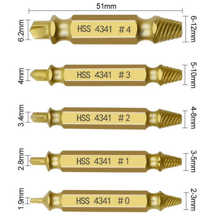 Double Ended Extractor 5pc
