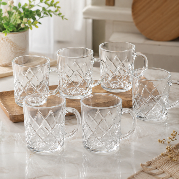 Glass Cup 6pc 212mL DM251