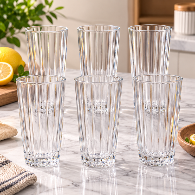 Glass Cups 6pc 415mL DM318