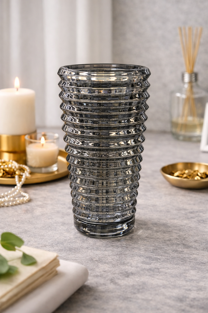 Gray Glass Vase DSHP121-2