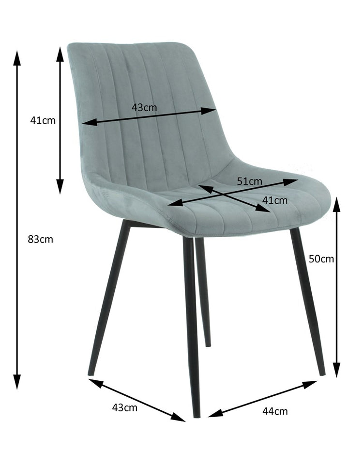 Modern Velvet Dining Chair with Padded Cushion | UT-C7050