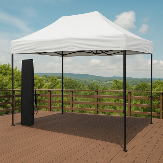 Gazebo Steel 3m x 4.5m with 3 Side Walls | Outdoor Pop-Up Shelter