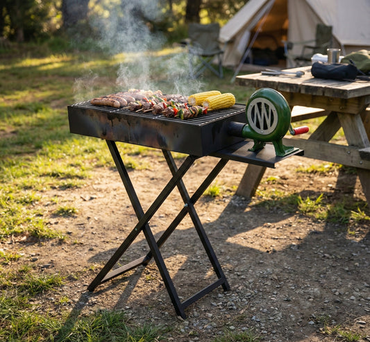 Portable Folding Charcoal BBQ Grill with Rapid Start Air Blower | DD5875