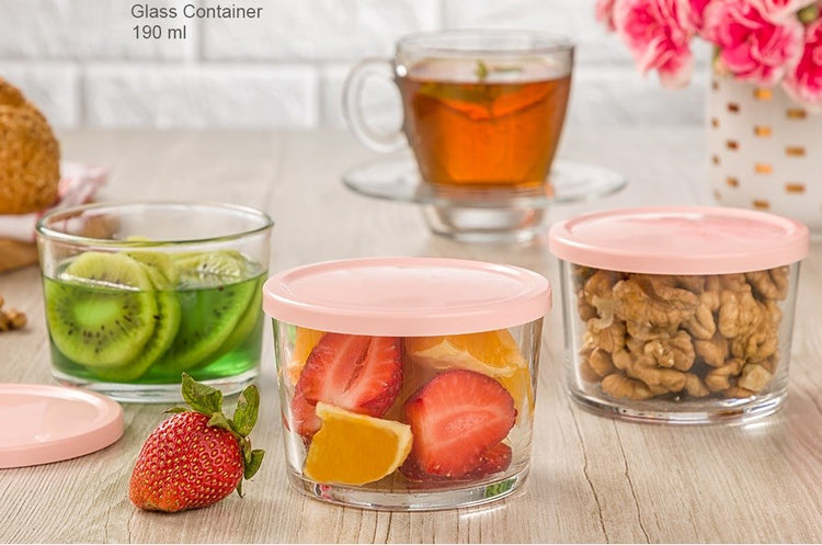 Glass Container 190 Ml with lid 196600