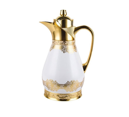 Flask 1L Gold & White 2998MS