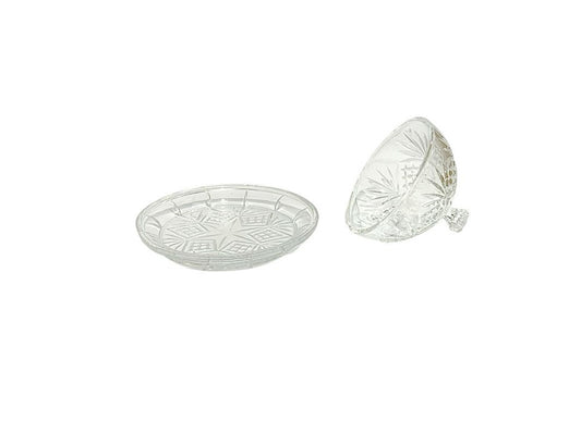 Glass Cake Plate and Dome Lid HF080C