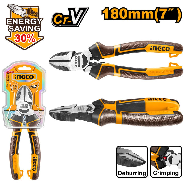 High Leverage Diagonal Cutting Pliers 7" 180mm HHLDCP28180